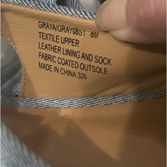 Steve Madden Graya Womens Size 8M Snipped Toe Denim Slingback Buckle Flat Shoes - Picture 10 of 10